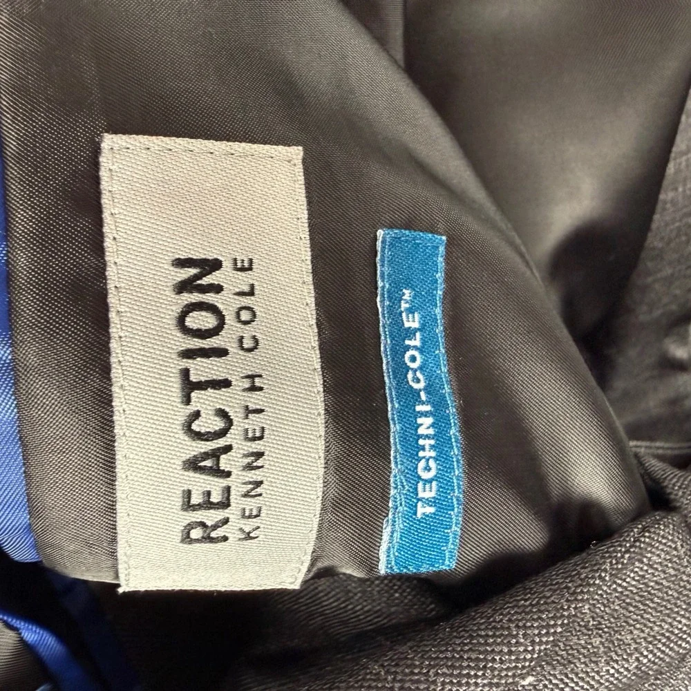 Kenneth Cole Reaction TechniCole Men Blazer Charcoal Grey Suit Jacket 44R LR1152